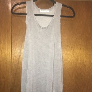 project social t grey raw hem tank